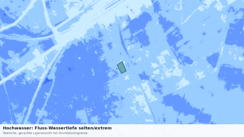 Statische Kartenansicht: Hochwasser: Fluss-Wassertiefe selten/extrem