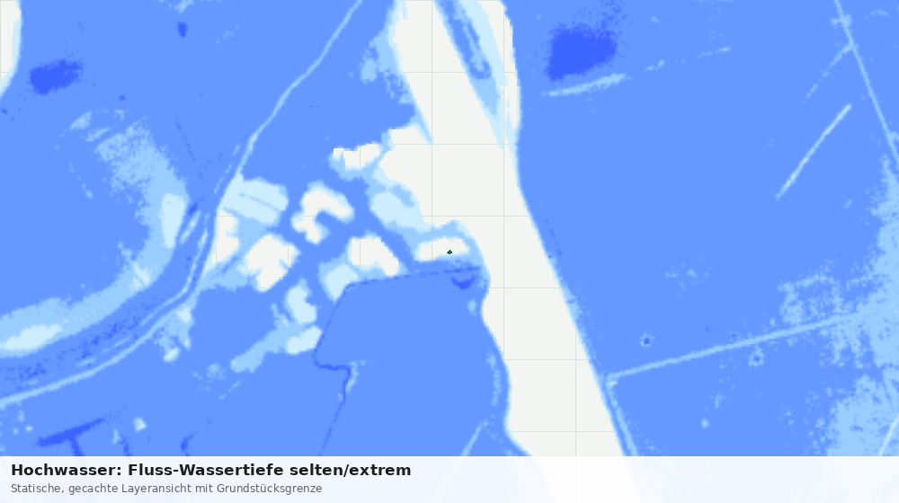 Statische Kartenansicht: Hochwasser: Fluss-Wassertiefe selten/extrem