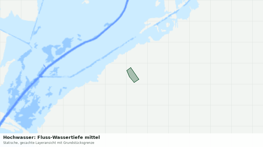 Statische Kartenansicht: Hochwasser: Fluss-Wassertiefe mittel