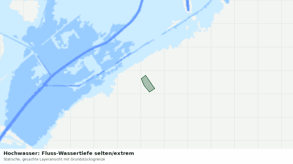 Statische Kartenansicht: Hochwasser: Fluss-Wassertiefe selten/extrem