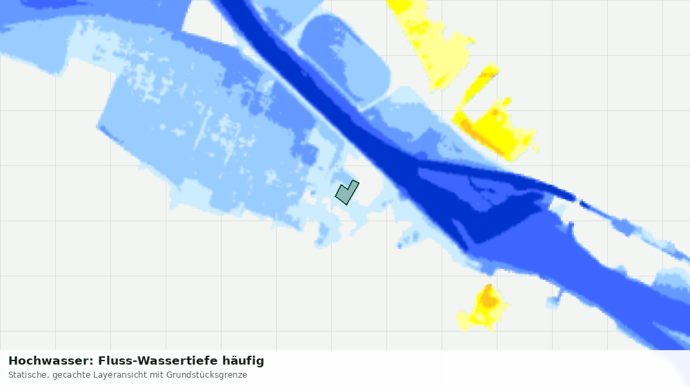 Statische Kartenansicht: Hochwasser: Fluss-Wassertiefe häufig