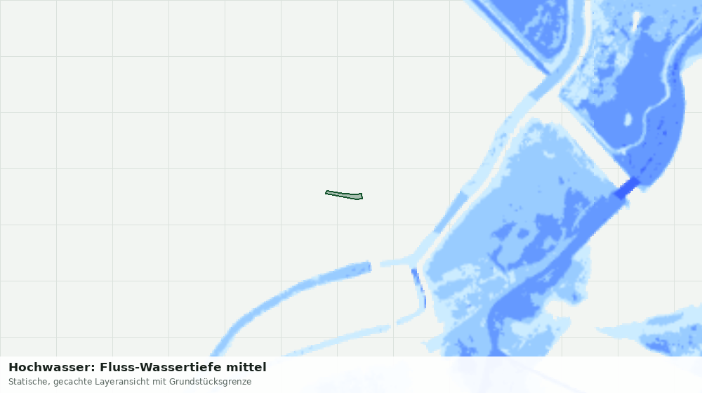 Statische Kartenansicht: Hochwasser: Fluss-Wassertiefe mittel