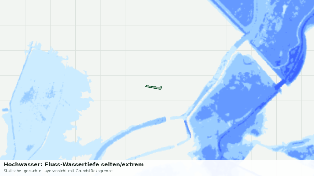 Statische Kartenansicht: Hochwasser: Fluss-Wassertiefe selten/extrem