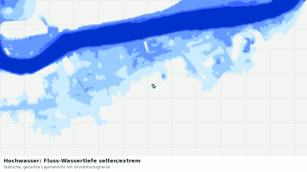Statische Kartenansicht: Hochwasser: Fluss-Wassertiefe selten/extrem