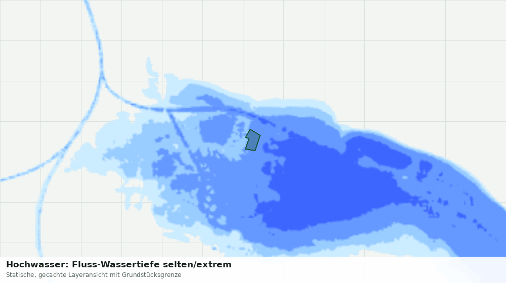 Statische Kartenansicht: Hochwasser: Fluss-Wassertiefe selten/extrem