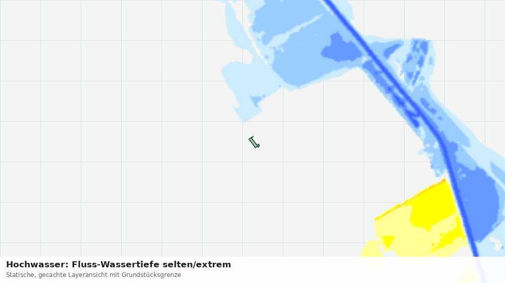 Statische Kartenansicht: Hochwasser: Fluss-Wassertiefe selten/extrem