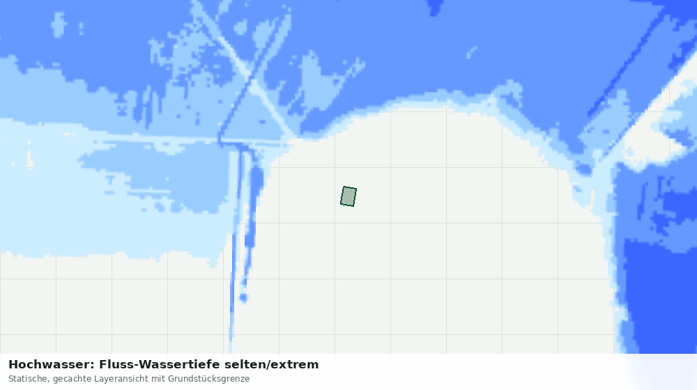 Statische Kartenansicht: Hochwasser: Fluss-Wassertiefe selten/extrem