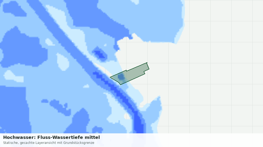 Statische Kartenansicht: Hochwasser: Fluss-Wassertiefe mittel