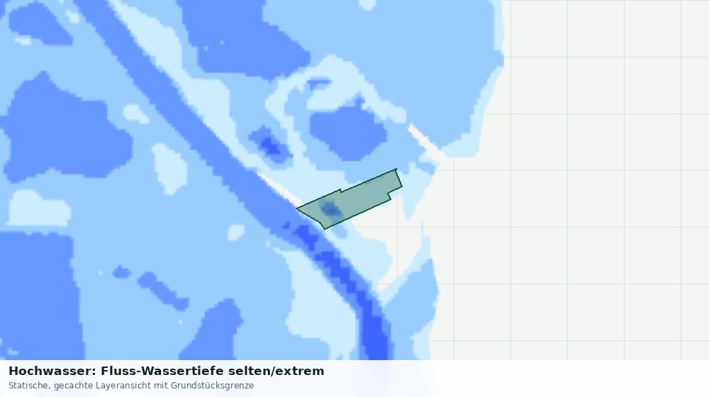 Statische Kartenansicht: Hochwasser: Fluss-Wassertiefe selten/extrem