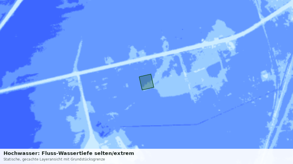 Statische Kartenansicht: Hochwasser: Fluss-Wassertiefe selten/extrem