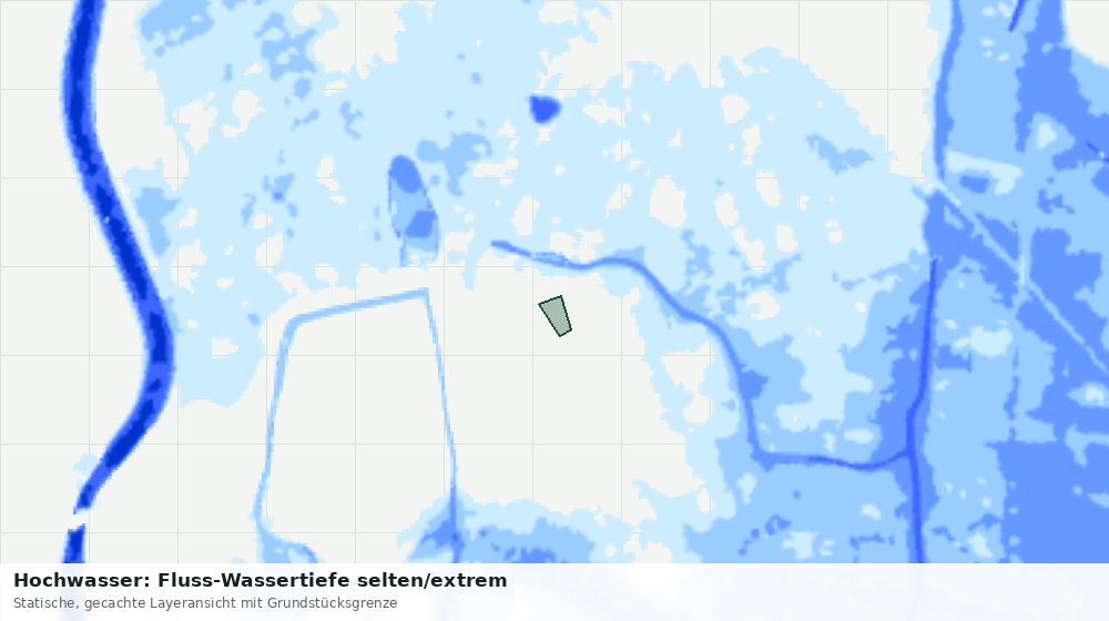 Statische Kartenansicht: Hochwasser: Fluss-Wassertiefe selten/extrem