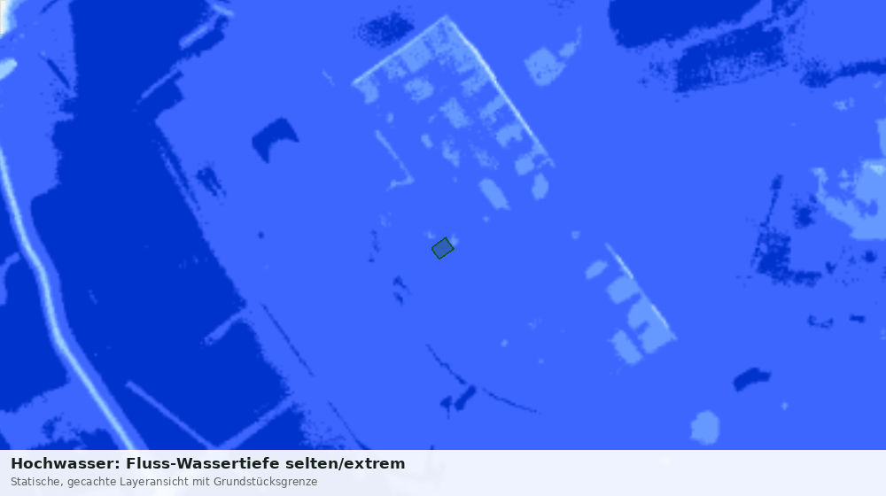 Statische Kartenansicht: Hochwasser: Fluss-Wassertiefe selten/extrem