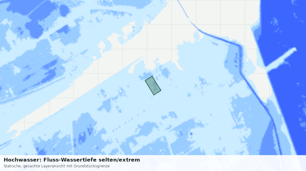 Statische Kartenansicht: Hochwasser: Fluss-Wassertiefe selten/extrem