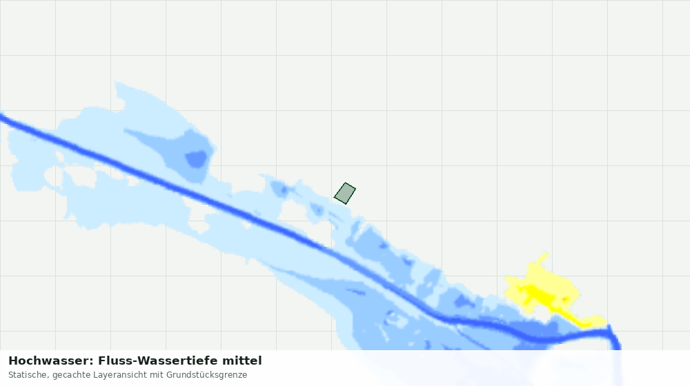 Statische Kartenansicht: Hochwasser: Fluss-Wassertiefe mittel