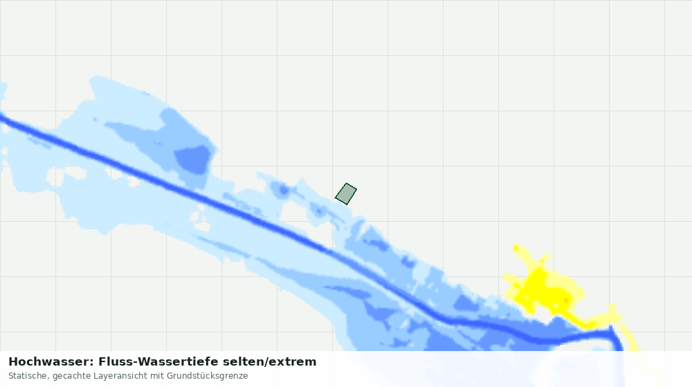 Statische Kartenansicht: Hochwasser: Fluss-Wassertiefe selten/extrem