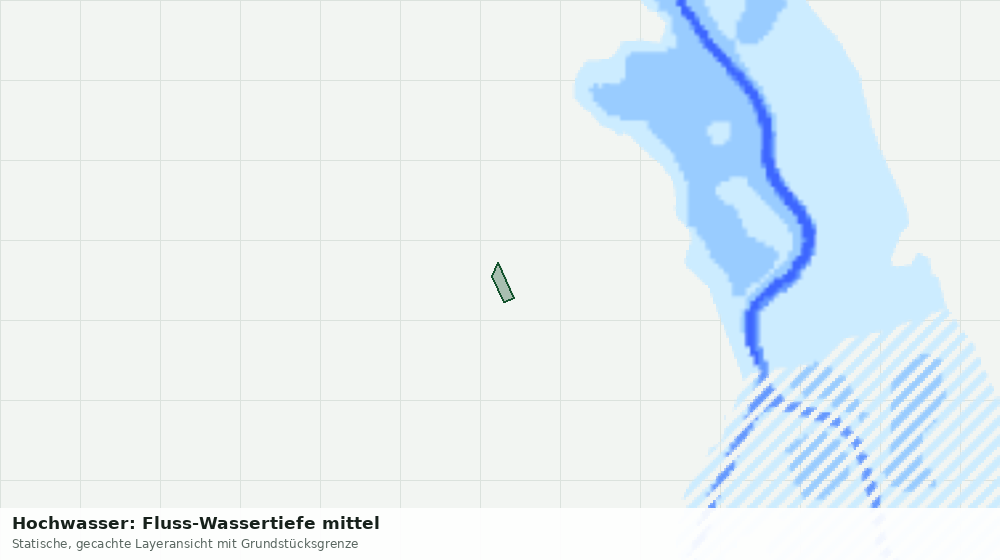 Statische Kartenansicht: Hochwasser: Fluss-Wassertiefe mittel
