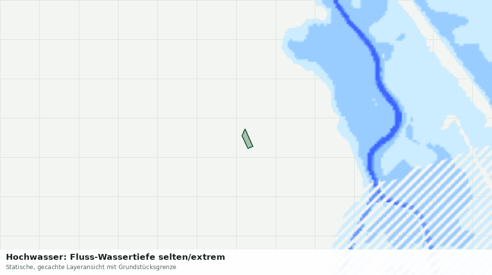 Statische Kartenansicht: Hochwasser: Fluss-Wassertiefe selten/extrem