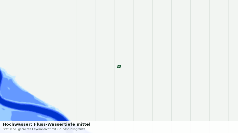 Statische Kartenansicht: Hochwasser: Fluss-Wassertiefe mittel