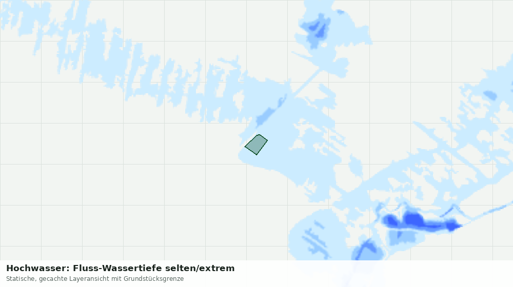 Statische Kartenansicht: Hochwasser: Fluss-Wassertiefe selten/extrem