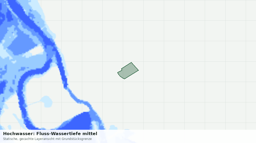 Statische Kartenansicht: Hochwasser: Fluss-Wassertiefe mittel