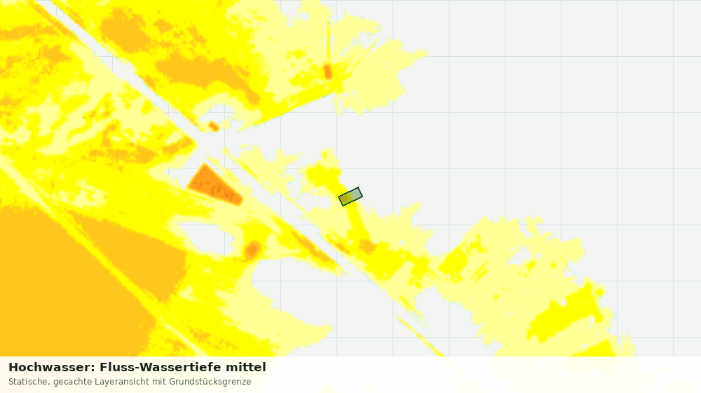 Statische Kartenansicht: Hochwasser: Fluss-Wassertiefe mittel