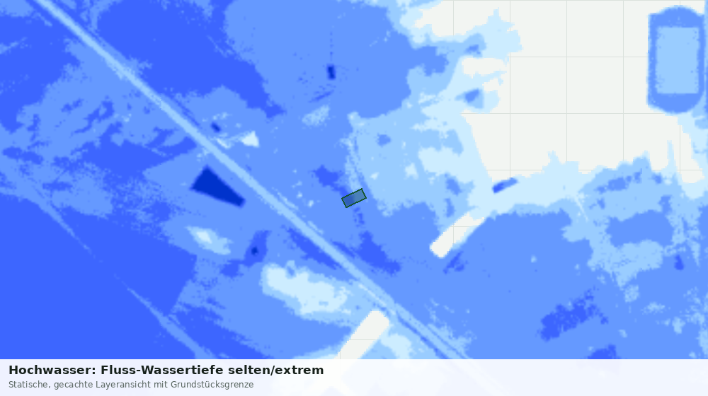 Statische Kartenansicht: Hochwasser: Fluss-Wassertiefe selten/extrem