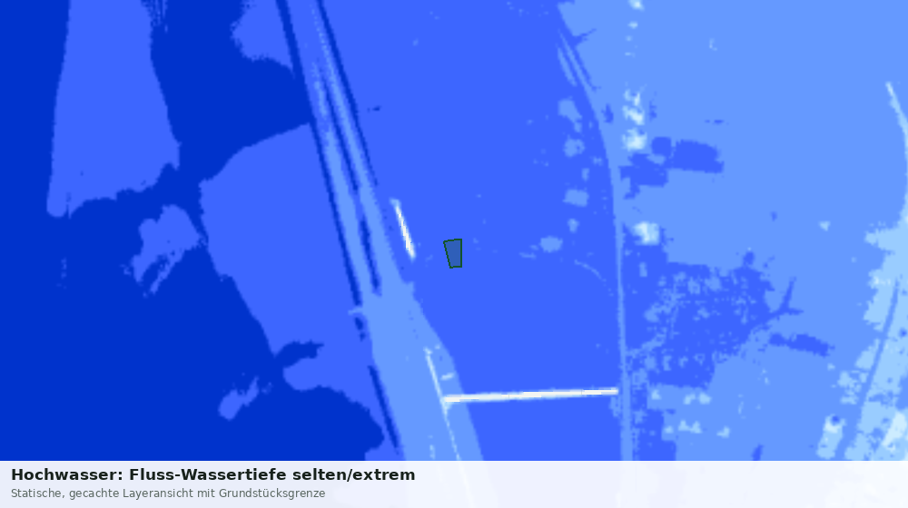 Statische Kartenansicht: Hochwasser: Fluss-Wassertiefe selten/extrem