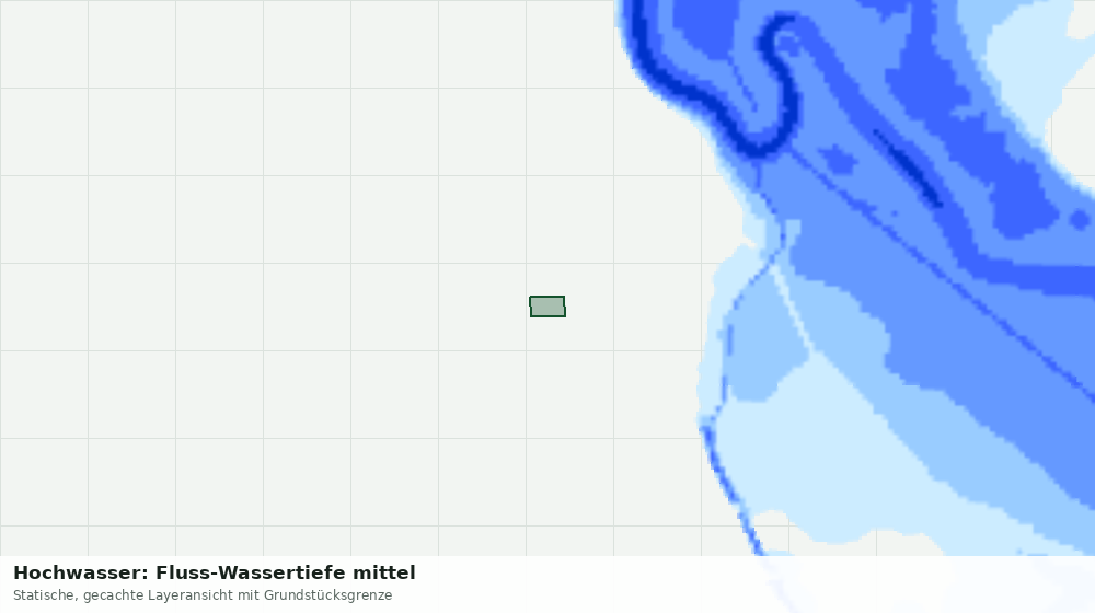 Statische Kartenansicht: Hochwasser: Fluss-Wassertiefe mittel