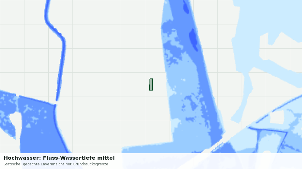 Statische Kartenansicht: Hochwasser: Fluss-Wassertiefe mittel