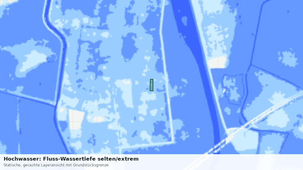 Statische Kartenansicht: Hochwasser: Fluss-Wassertiefe selten/extrem