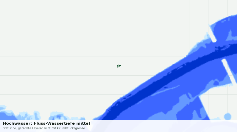 Statische Kartenansicht: Hochwasser: Fluss-Wassertiefe mittel