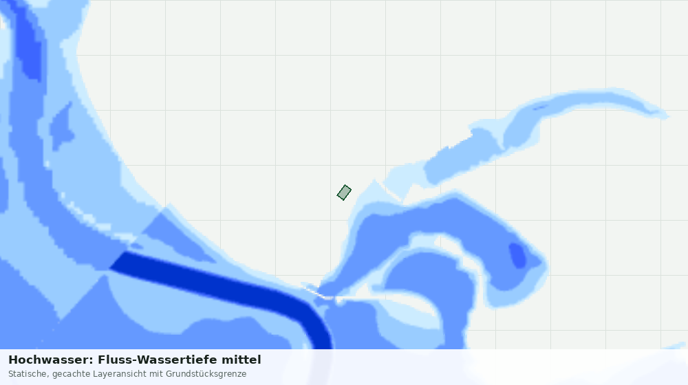 Statische Kartenansicht: Hochwasser: Fluss-Wassertiefe mittel