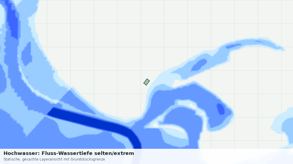 Statische Kartenansicht: Hochwasser: Fluss-Wassertiefe selten/extrem