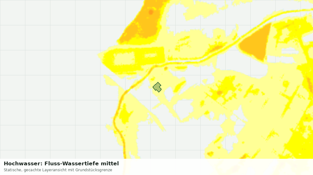 Statische Kartenansicht: Hochwasser: Fluss-Wassertiefe mittel