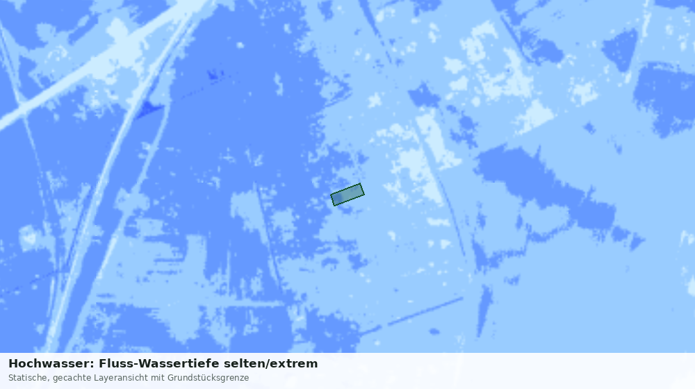 Statische Kartenansicht: Hochwasser: Fluss-Wassertiefe selten/extrem