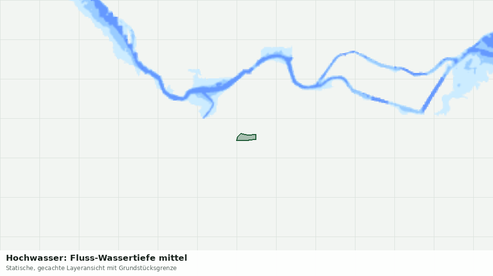 Statische Kartenansicht: Hochwasser: Fluss-Wassertiefe mittel