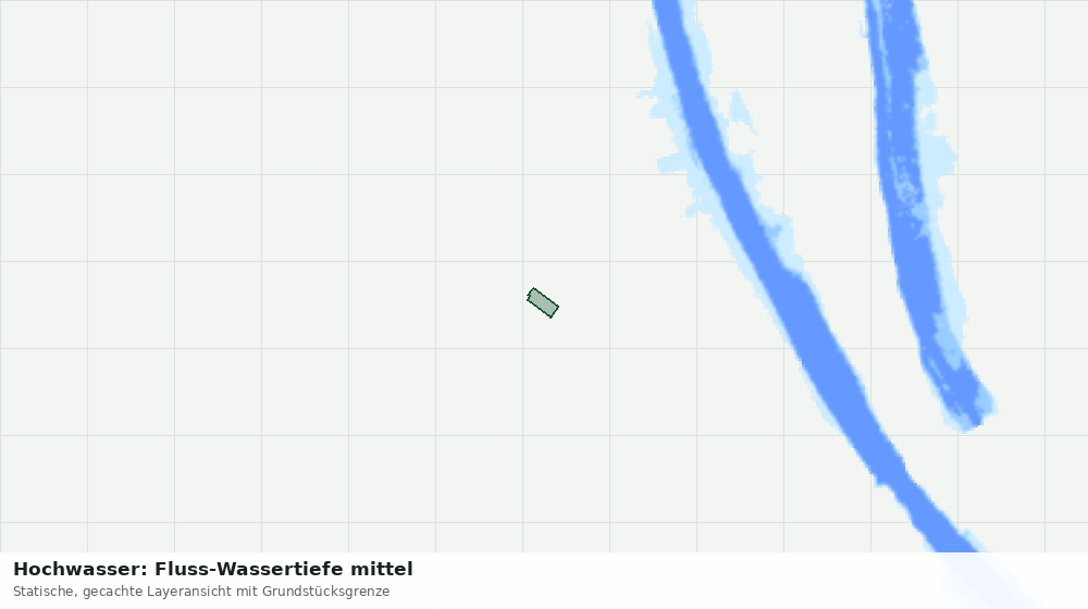 Statische Kartenansicht: Hochwasser: Fluss-Wassertiefe mittel