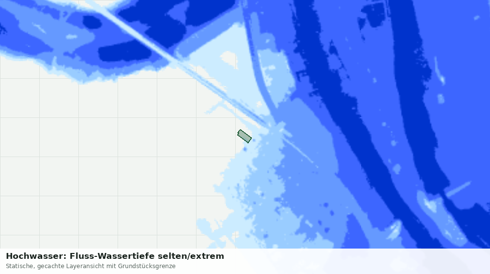 Statische Kartenansicht: Hochwasser: Fluss-Wassertiefe selten/extrem