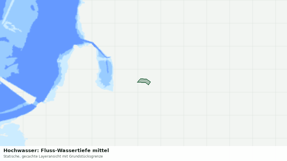Statische Kartenansicht: Hochwasser: Fluss-Wassertiefe mittel