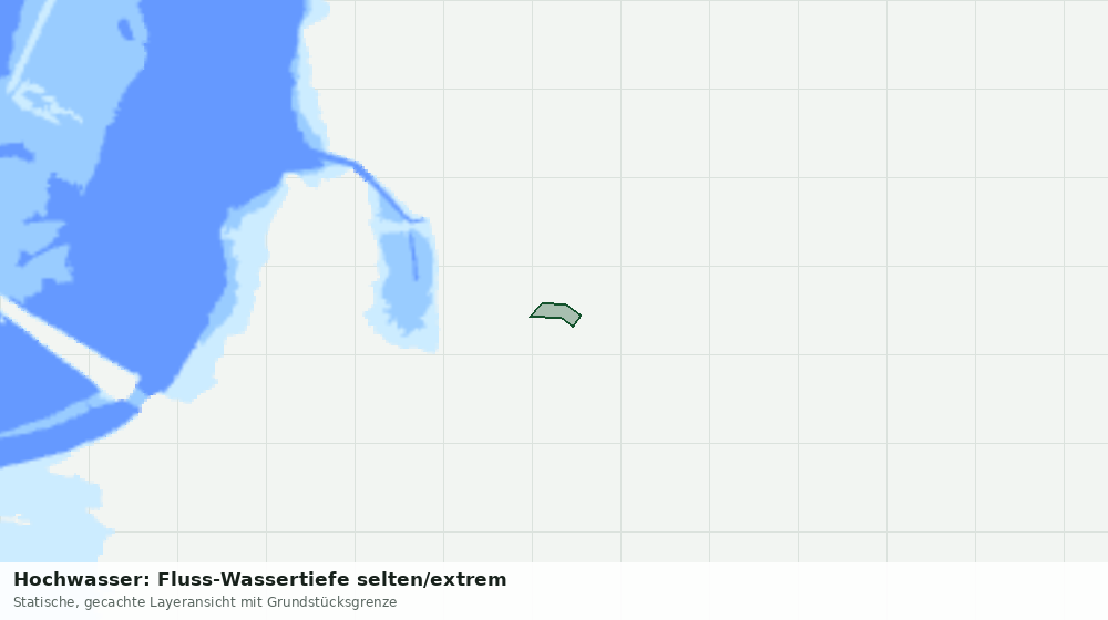 Statische Kartenansicht: Hochwasser: Fluss-Wassertiefe selten/extrem