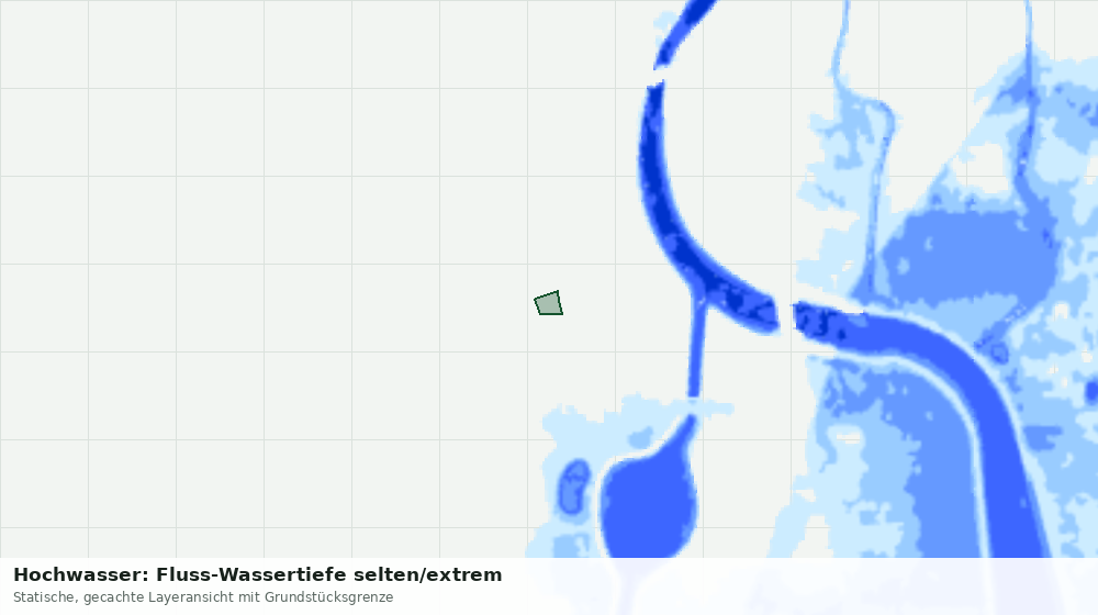 Statische Kartenansicht: Hochwasser: Fluss-Wassertiefe selten/extrem