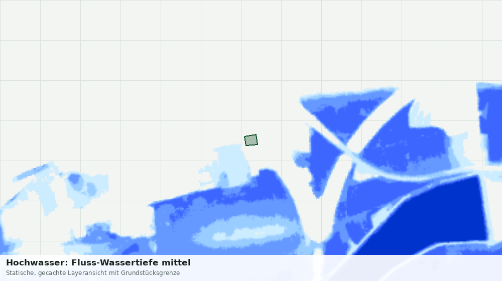 Statische Kartenansicht: Hochwasser: Fluss-Wassertiefe mittel