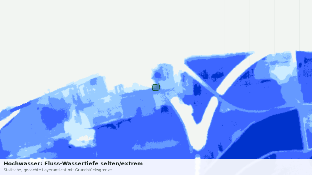 Statische Kartenansicht: Hochwasser: Fluss-Wassertiefe selten/extrem