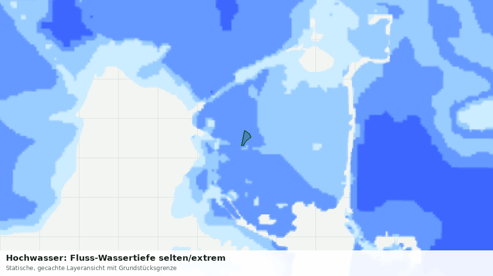Statische Kartenansicht: Hochwasser: Fluss-Wassertiefe selten/extrem