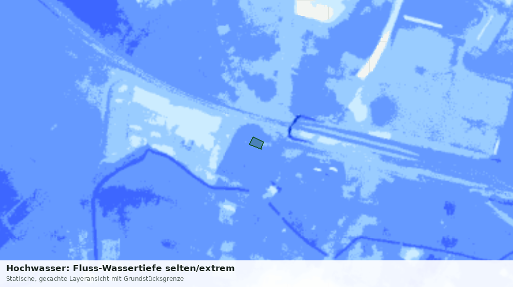 Statische Kartenansicht: Hochwasser: Fluss-Wassertiefe selten/extrem