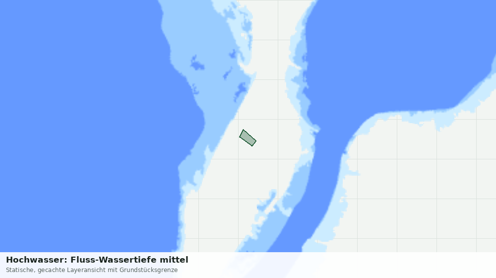 Statische Kartenansicht: Hochwasser: Fluss-Wassertiefe mittel