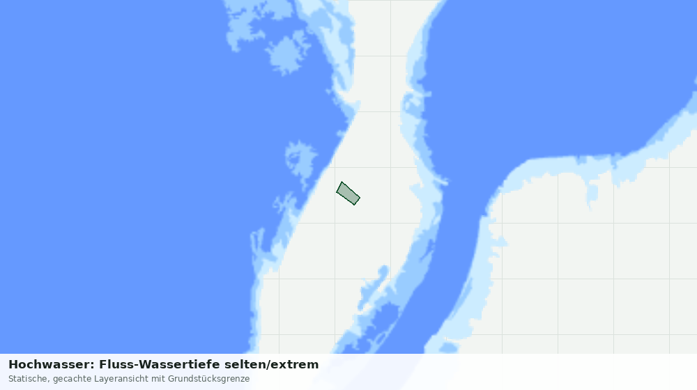Statische Kartenansicht: Hochwasser: Fluss-Wassertiefe selten/extrem
