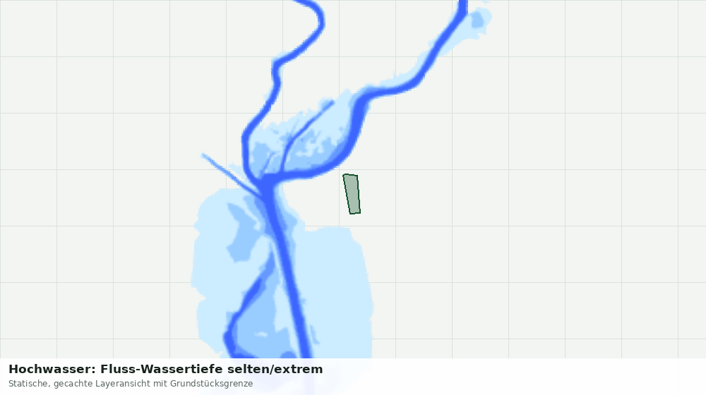 Statische Kartenansicht: Hochwasser: Fluss-Wassertiefe selten/extrem