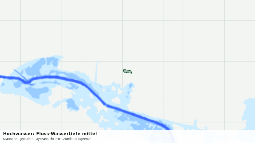 Statische Kartenansicht: Hochwasser: Fluss-Wassertiefe mittel