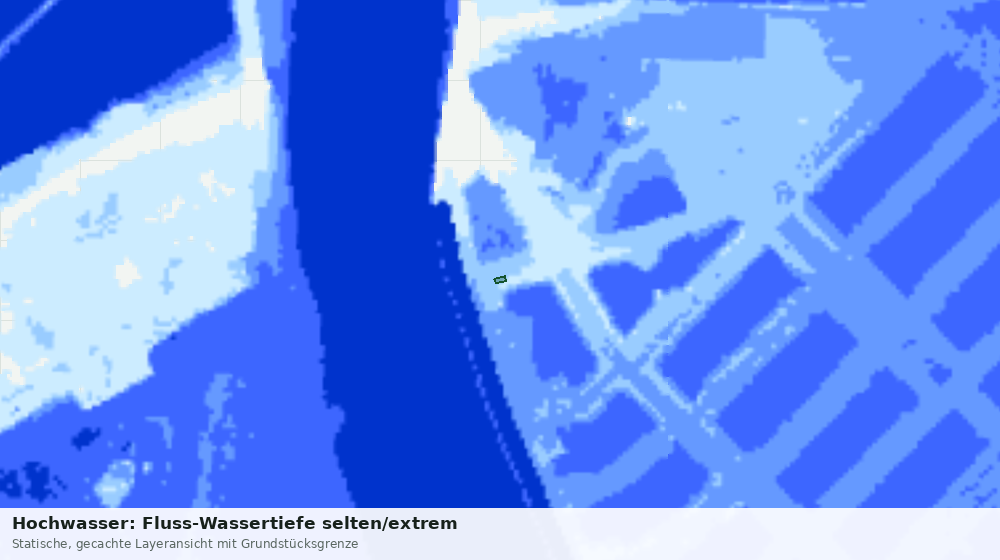 Statische Kartenansicht: Hochwasser: Fluss-Wassertiefe selten/extrem